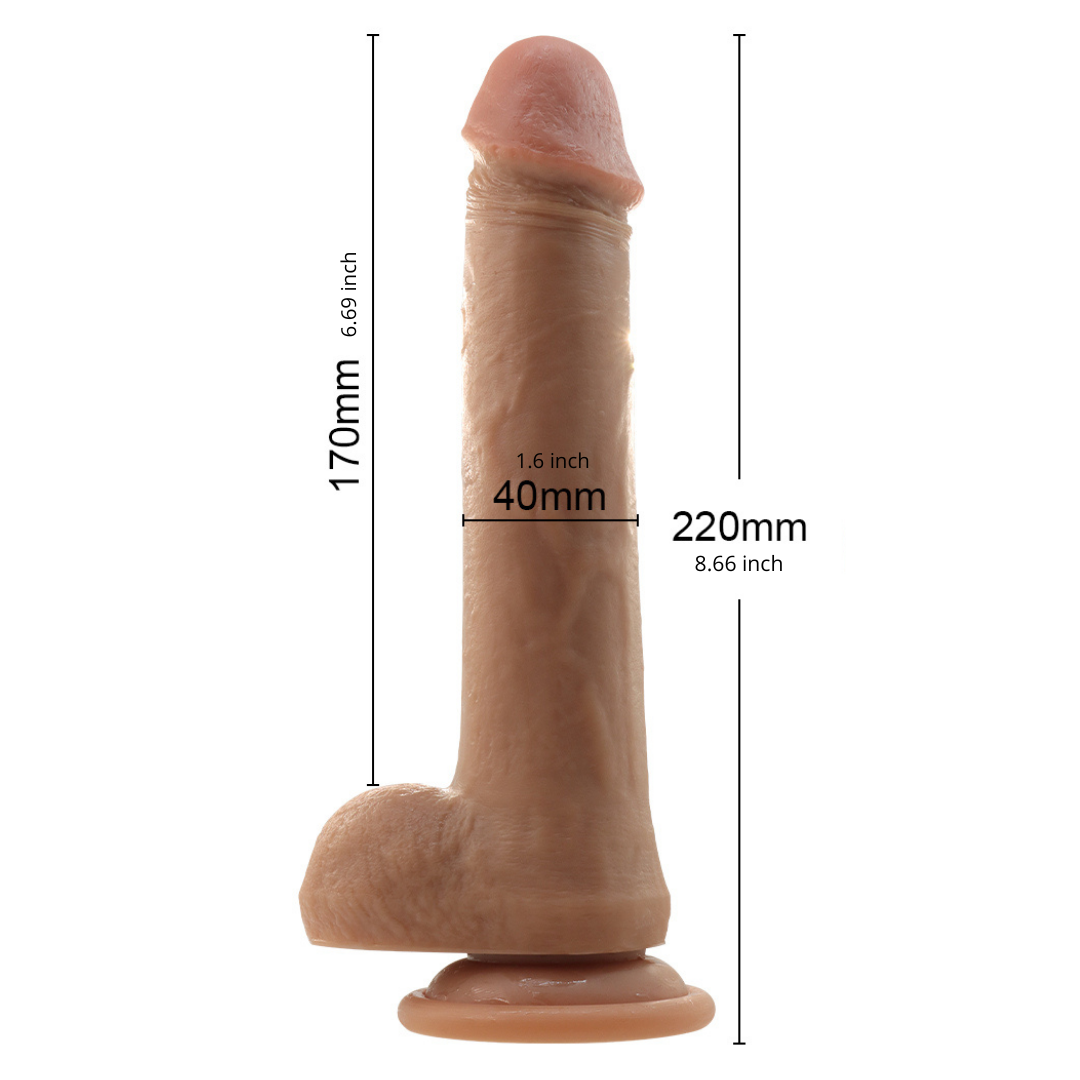 Realistic Dildo for Beginners Lifelike Huge Silicone Dildo, with Strong Suction Cup for Hands-Free Play, Realistic Penis for G-Spot Stimulation Dildos Anal Sex Toys for Women and Couple 8 inches