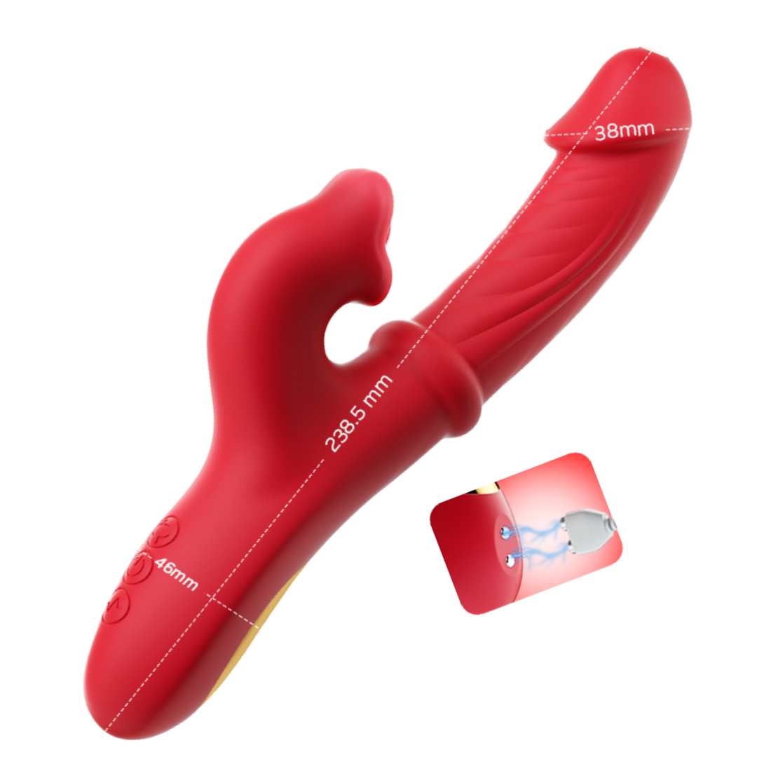 Passion Thrusting Vibrator with Sliding Ring