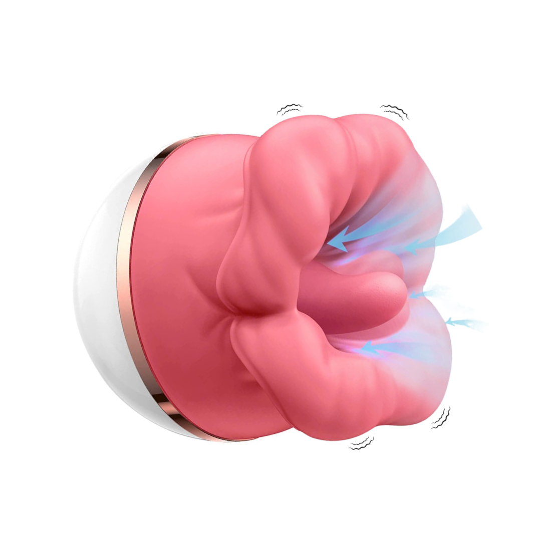 Mouth Tongue Vibrator has 5 licking & 3 suction modes. Clitoral stimulator. IPX6 Waterproof Design