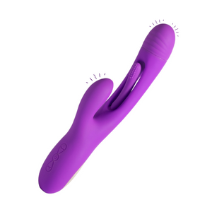 Rabbit Vibrator Flapping Tapping for Women - G Spot Vibrator Clitoral Stimulator Fingering modes Sex Toys Thrusting Vibrator with 3 motors and 7 vibration Modes Rabbit Vibrators Adult Sex Toy for Women and Couple