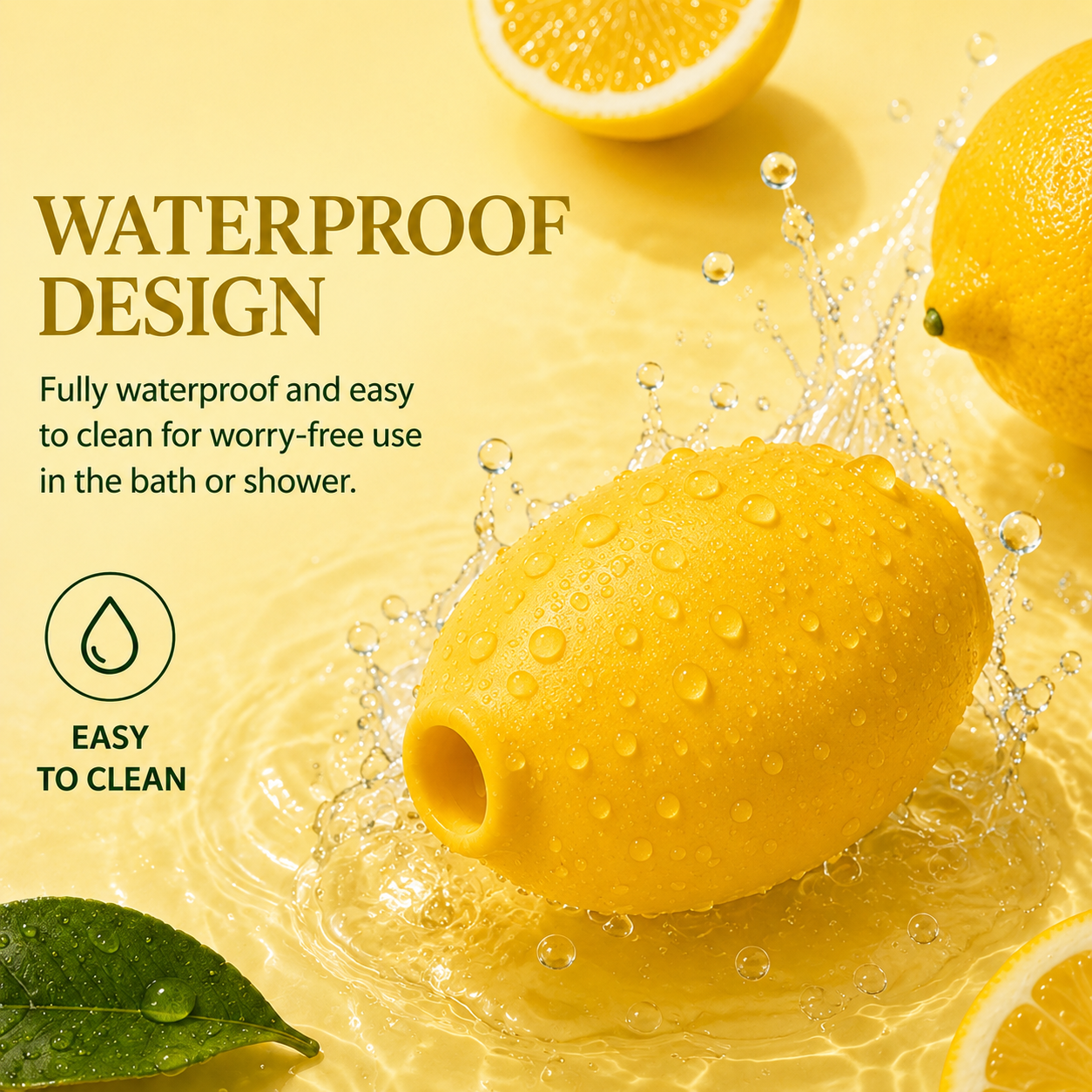 Whisper-quiet lemon clitoral stimulator for women
