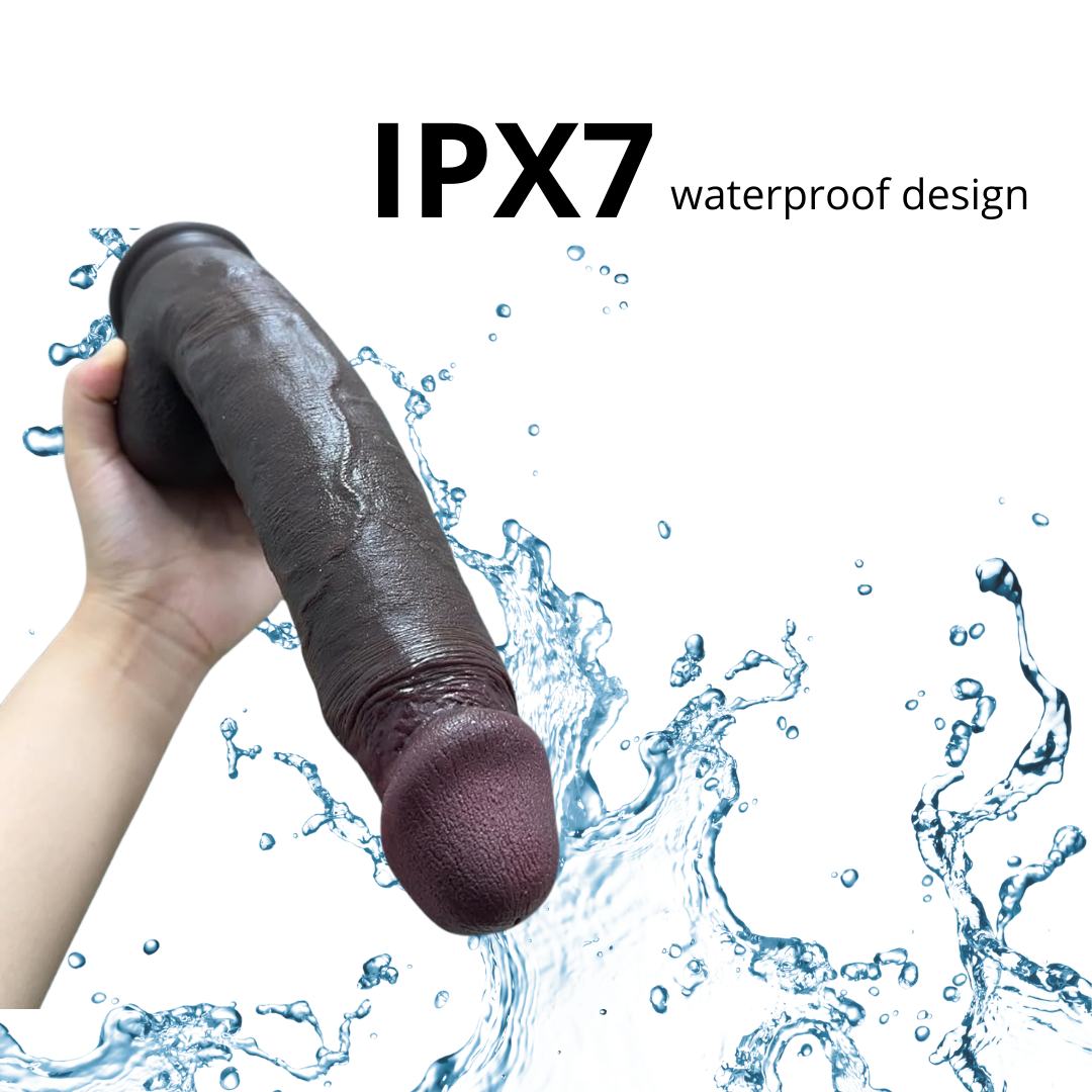 automatic black realistic dildo, 7inches insertable thrusting dildo with 7 modes, big black dildo, realistic dildo, strap-on dildo, dildo for her, 18cm dildo