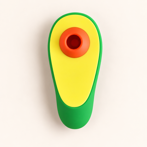 Avocado Clitoral Toy on a neutral background