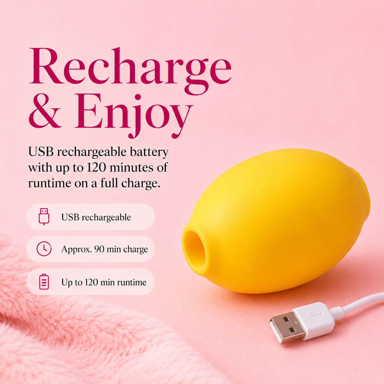 Rechargeable clitoral suction toy for women with intense pleasure modes