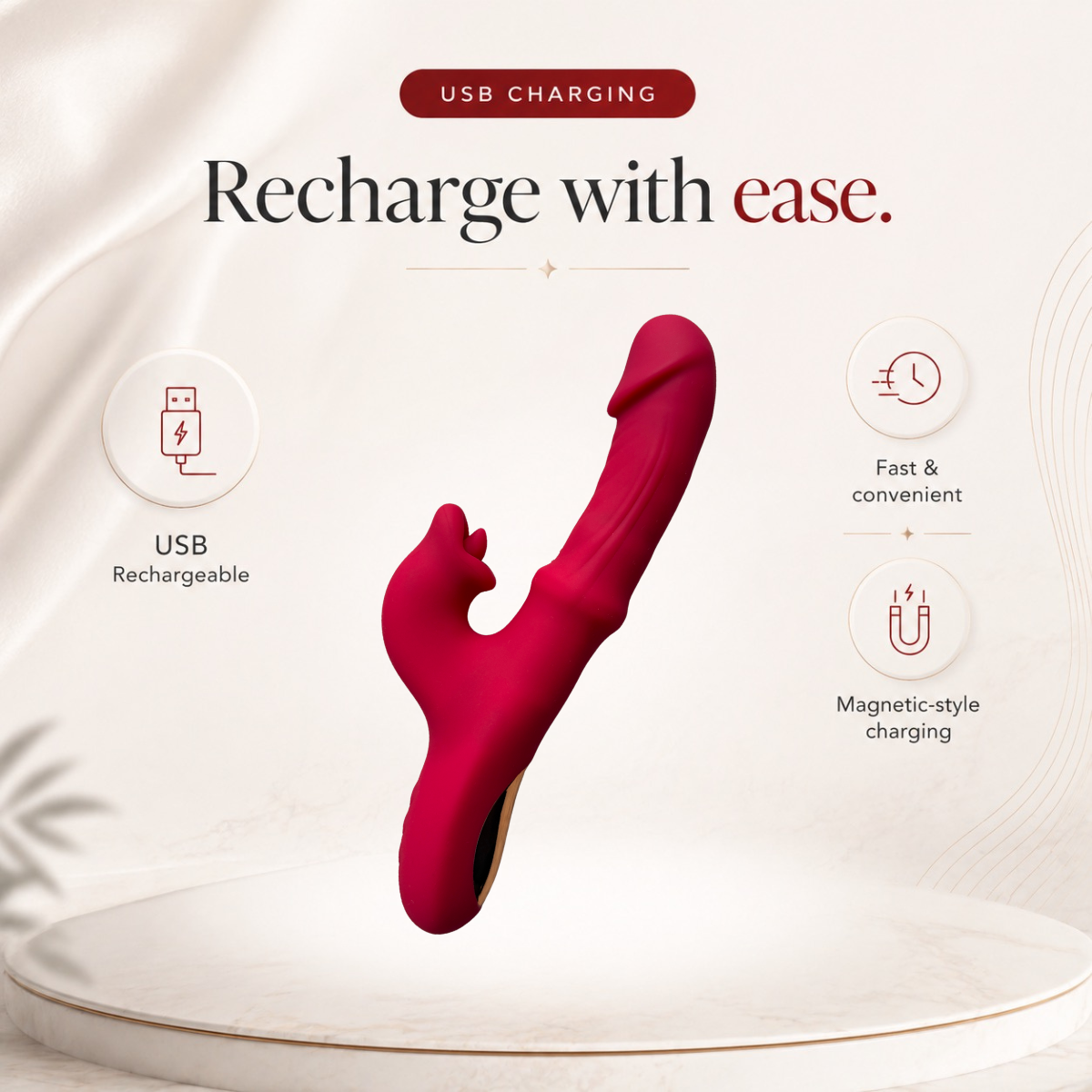 Passion Thrusting Vibrator with G-Spot Sliding Ring