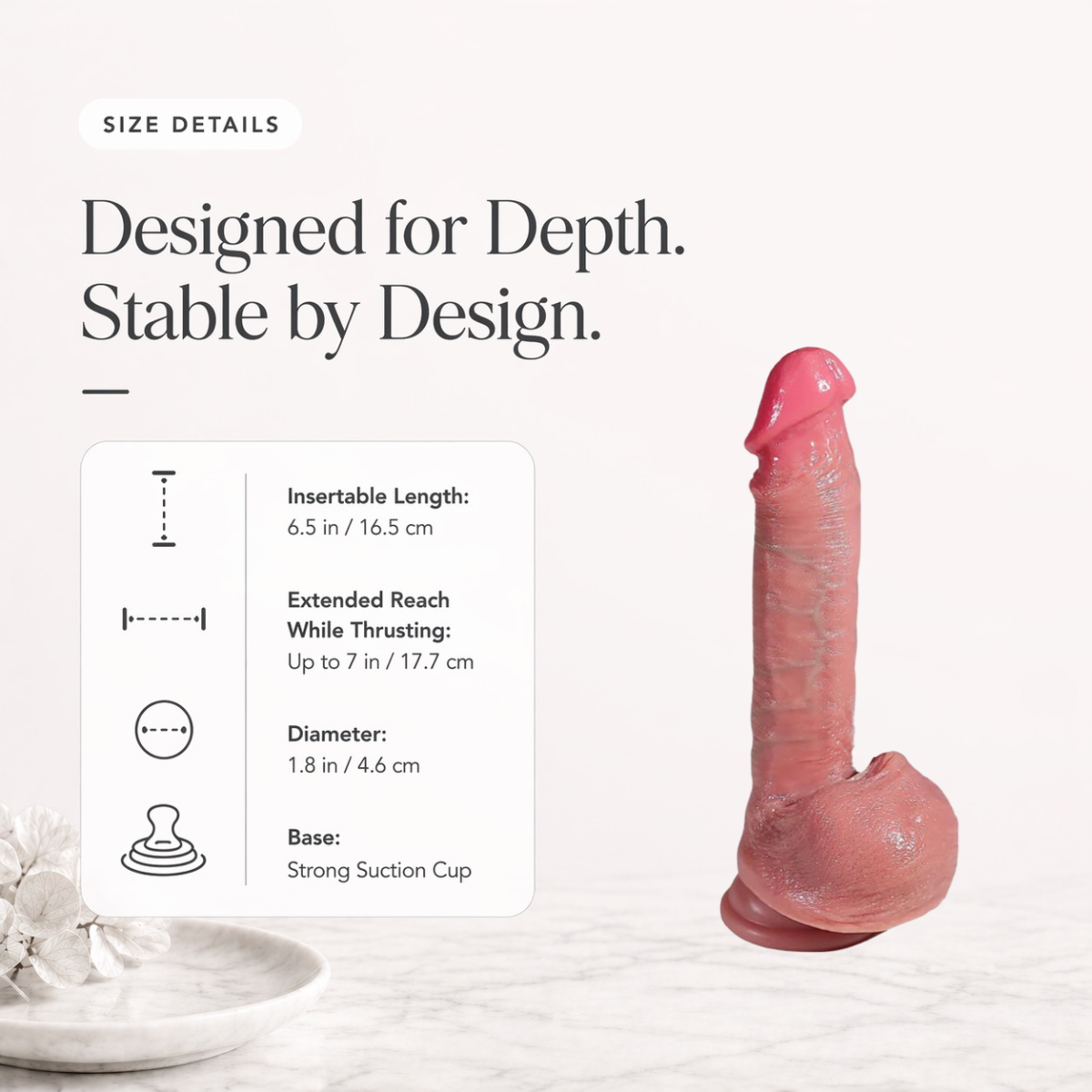 Automatic heated thrusting dildo with soft white skin tone design and body-safe silicone