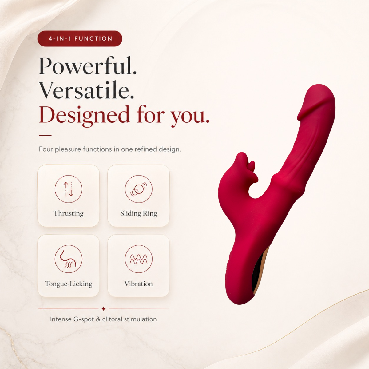 Passion Thrusting Vibrator with G-Spot Sliding Ring