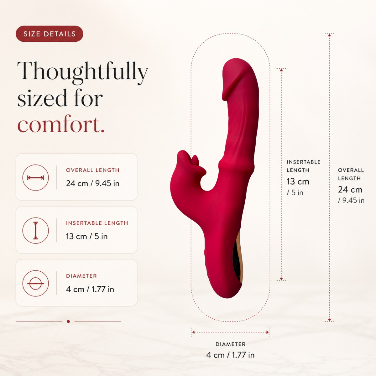 Passion Thrusting Vibrator with G-Spot Sliding Ring