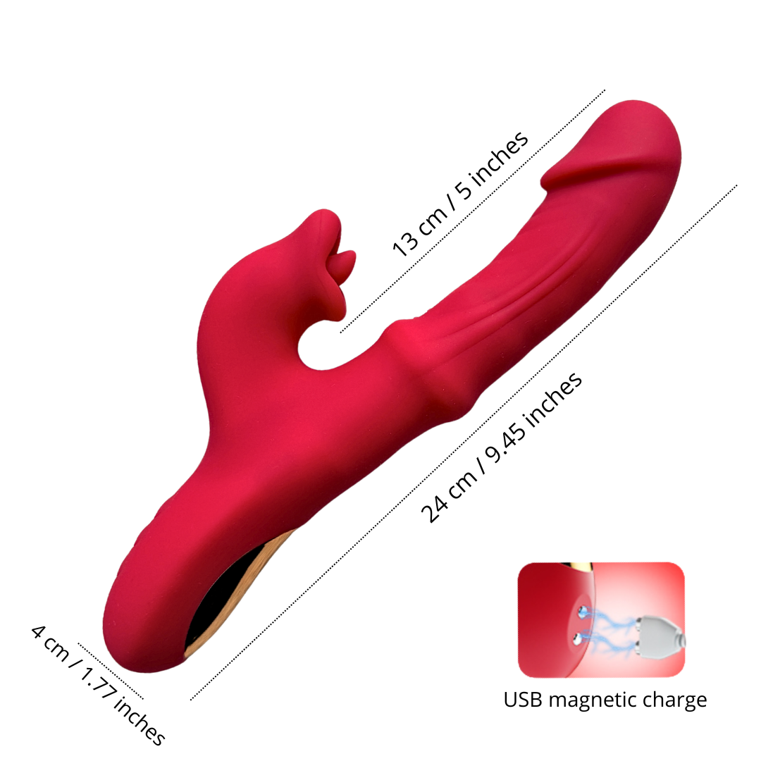 Passion Thrusting Vibrator with G-Spot Sliding Ring