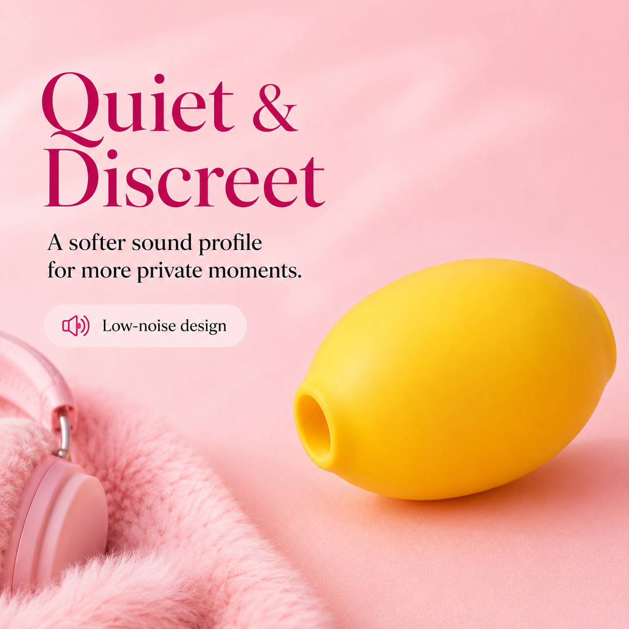Body-safe lemon clitoral vibrator with discreet luxury design