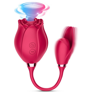 Rose Sex Toys Egg Vibrator - 3in1 Adult Toys Sex Stimulator for Women with 10 Tongue Licking & Thrusting Egg G Spot Vibrators, Adult Anal Sex Toy Games Clitoral Nipple Licker Suction for Woman Man Couples