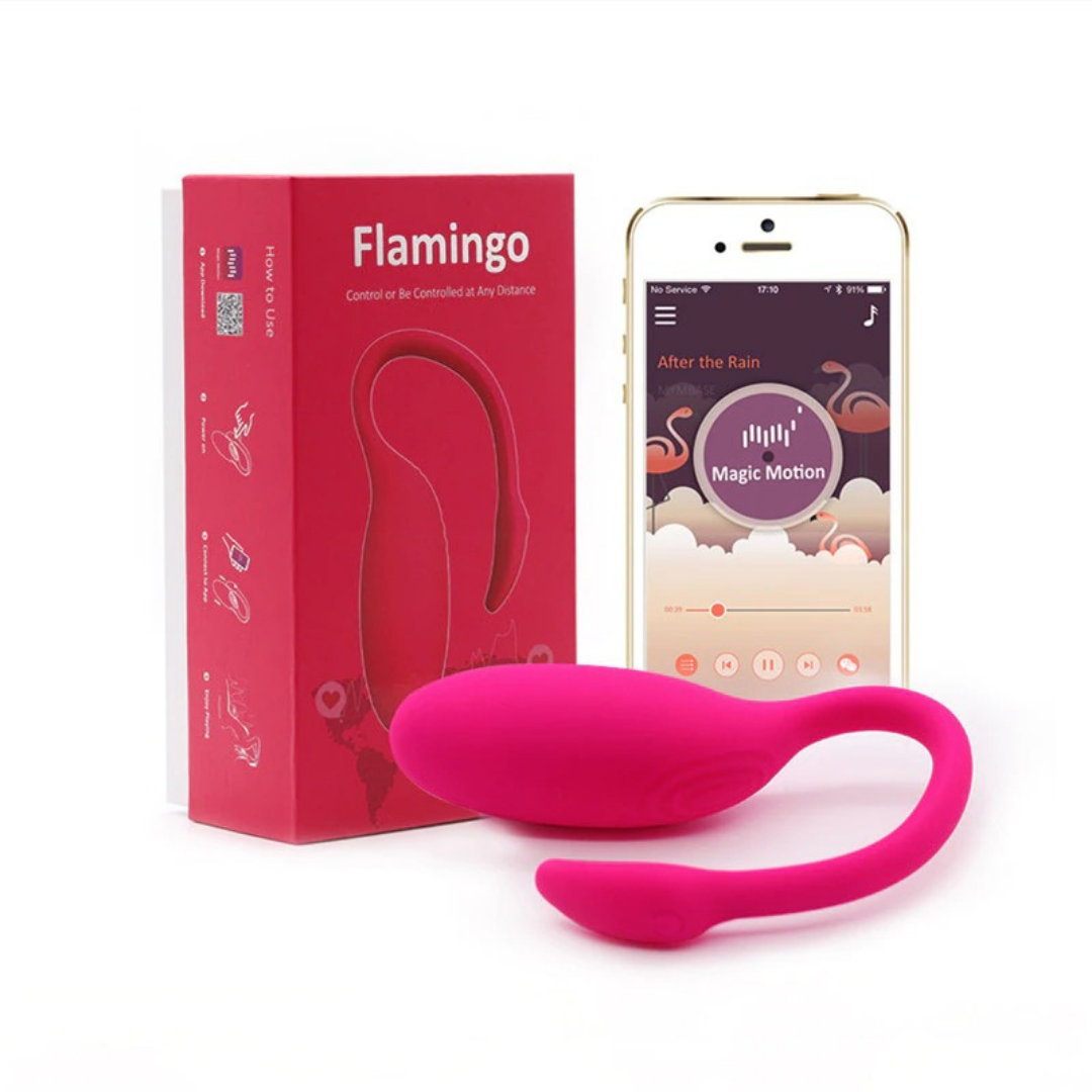 Flamingo APP Remote Control G-spot Panty Vibrator, Pink Fun Long Distance Bluetooth Wearable, Rechargerable Adult Sex Toys More Than 7 Vibrations for Women and Couple, Female Toy