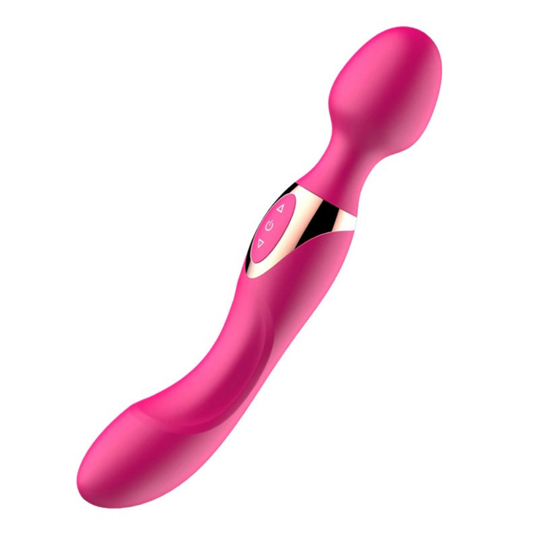 Vibrator Wand, G Spot Female Adult Sex Toys, Vibrators for Her, Wand Massager, Clit Stimulator Sex Toy, Dildo, with 10 Speeds of Pleasure & 10 Patterns, Powerful, Waterproof (Rose pink wand)