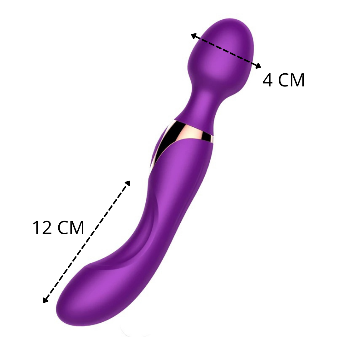 Vibrator Wand, G Spot Female Adult Sex Toys, Vibrators for Her, Wand Massager, Clit Stimulator Sex Toy, Dildo, with 10 Speeds of Pleasure & 10 Patterns, Powerful, Waterproof (Rose wand)