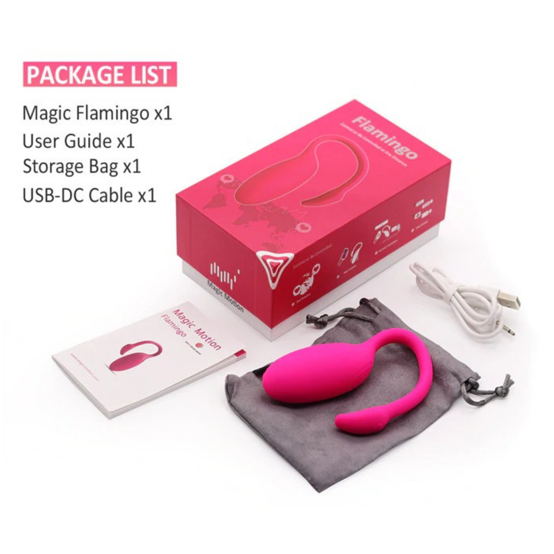 Flamingo APP Remote Control G-spot Panty Vibrator, Pink Fun Long Distance Bluetooth Wearable, Rechargerable Adult Sex Toys More Than 7 Vibrations for Women and Couple, Female Toy, Couple sex toy