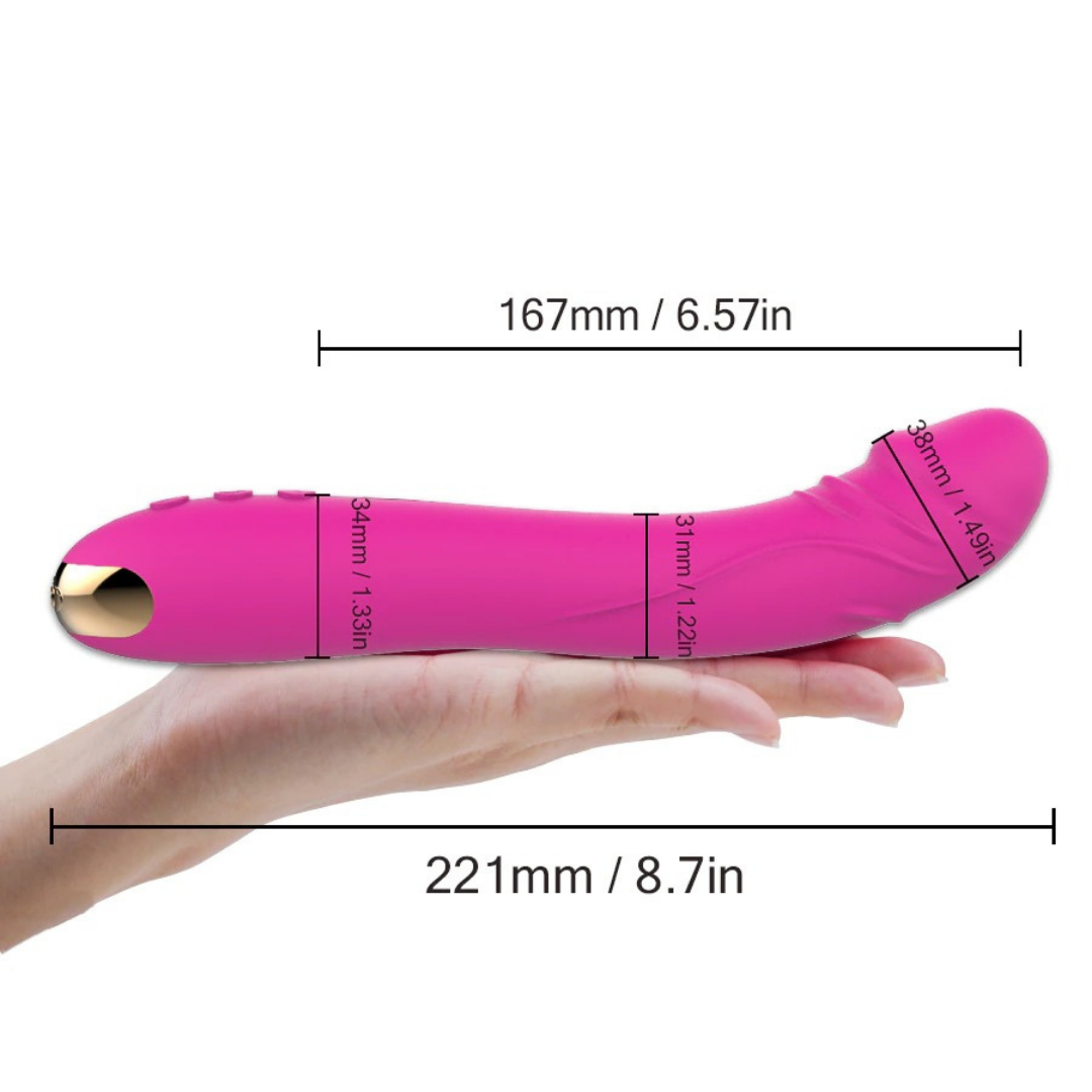 Pink G Spot Dildo Vibrator - 8 Seconds to Climax Finger Shaped Waterproof Vibes for Women - 10 Vibrations Clit Nipple Personal Wand Massagers - Adult Female Sex Toys