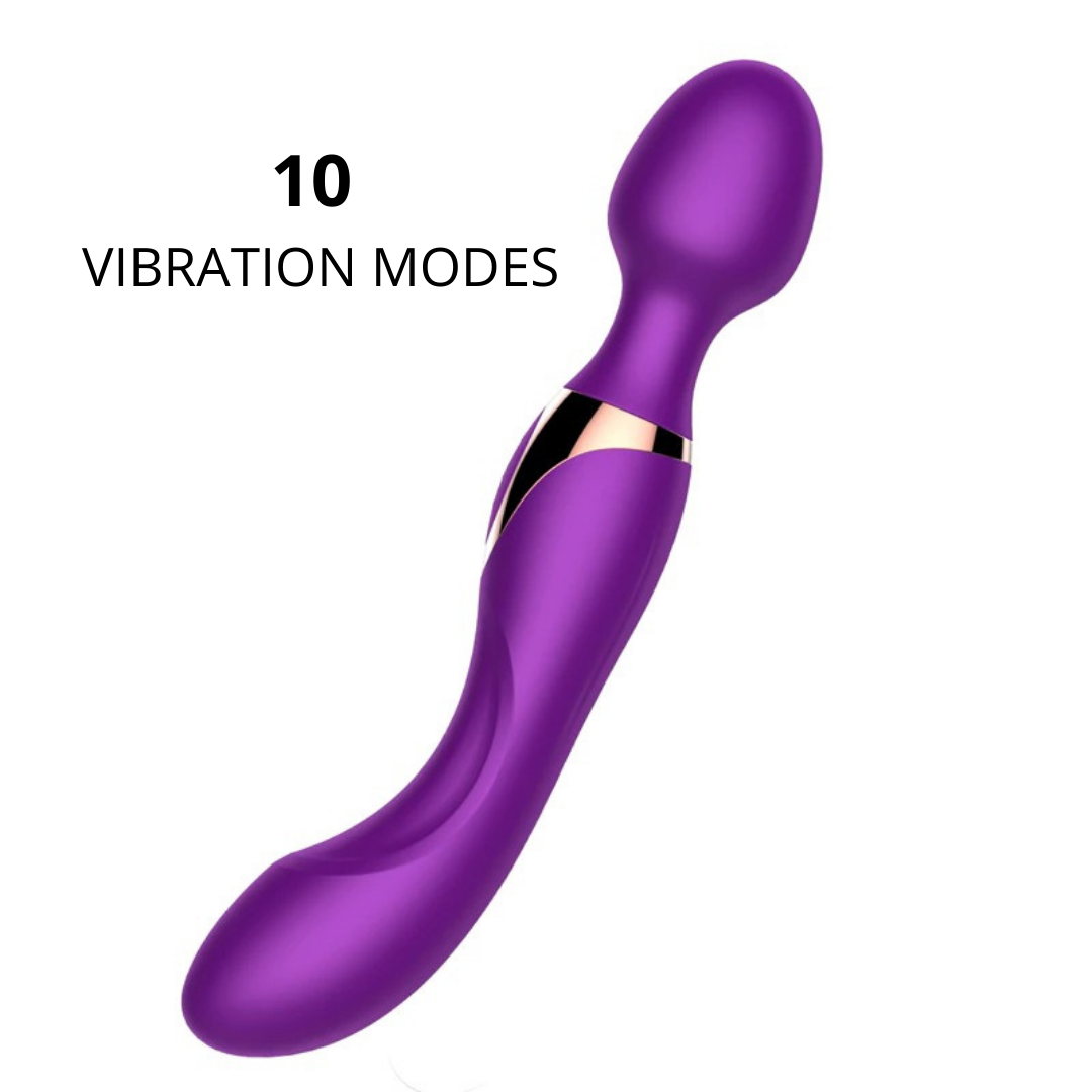 Vibrator Wand, G Spot Female Adult Sex Toys, Vibrators for Her, Wand Massager, Clit Stimulator Sex Toy, Dildo, with 10 Speeds of Pleasure & 10 Patterns, Powerful, Waterproof (Rose wand)