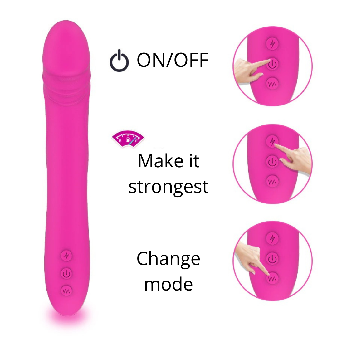 G Spot Dildo Vibrator - 8 Seconds to Climax Finger Shaped Waterproof Vibes for Women - 10 Vibrations Clit Nipple Personal pink Wand Massagers - Adult Female Sex Toys