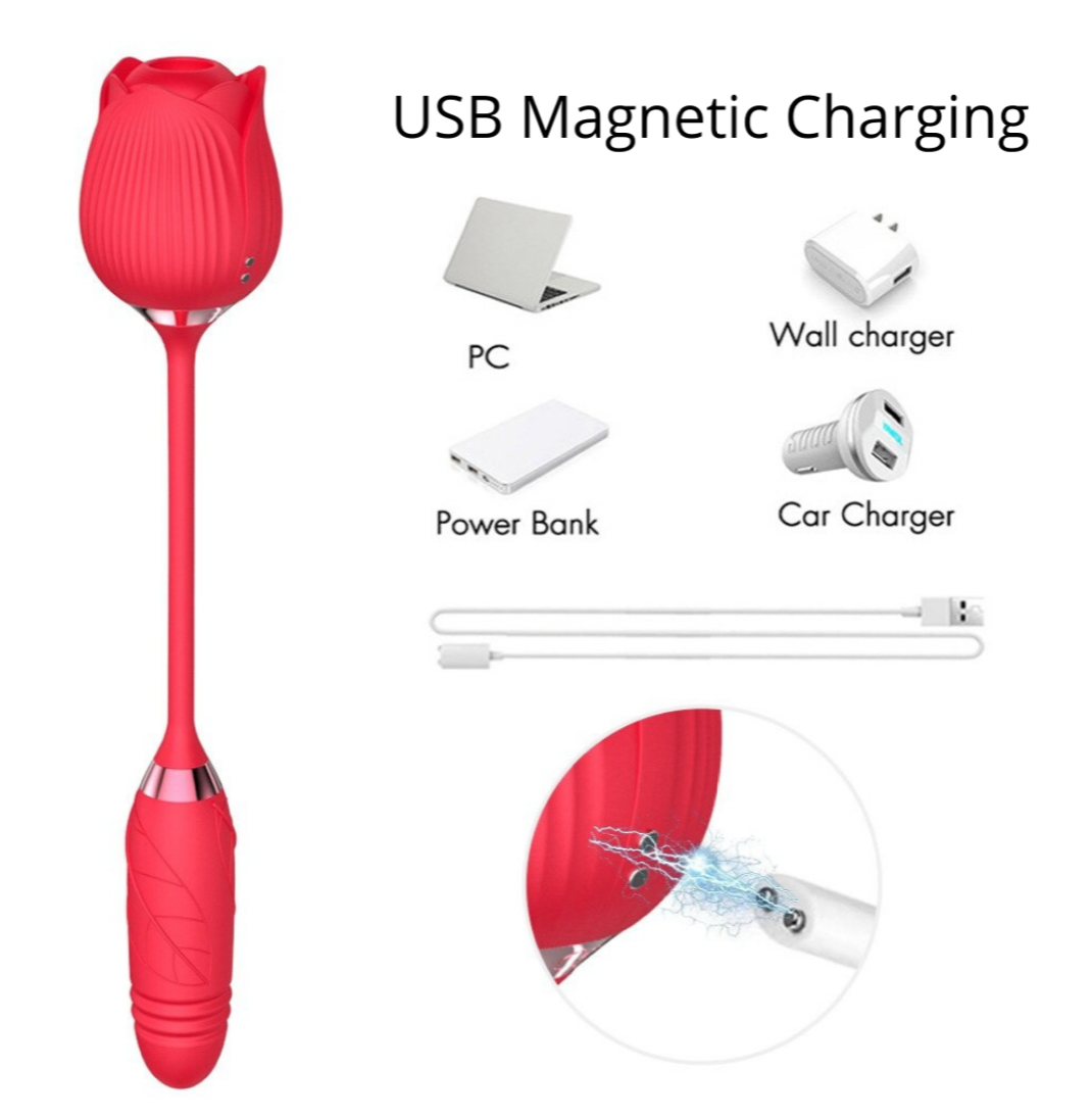 USB Magnetic Rose Toy Charger