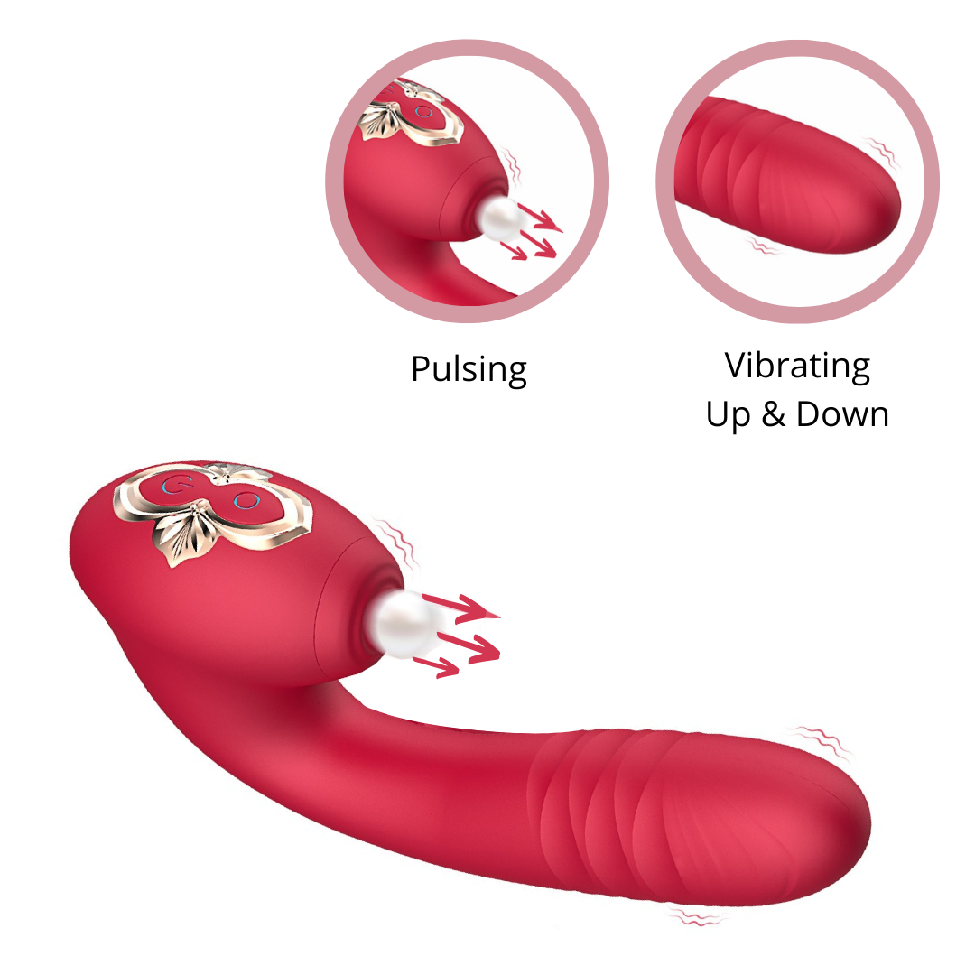 Sex Toys Pulsing Vibrator - Clit stimulator for Women with 10 Pulsing & 10 Thrusting Vibrating Dildos G Spot Vibrators for Clit Nipple, Women Adult Sex Toys Games for Couples Rabbit vibrator