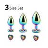 Load image into Gallery viewer, Rainbow Heart Anal Plug (Set of 3)