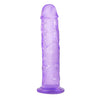 Purple Jelly Lifelike Realistic Dildo Silicone Adult Sex Toys for Women, 8 Inch Body-Safe Material Huge Dildo with Strong Suction Cup, Curved Shaft for G-spot stimulation, Vaginal and Anal Play