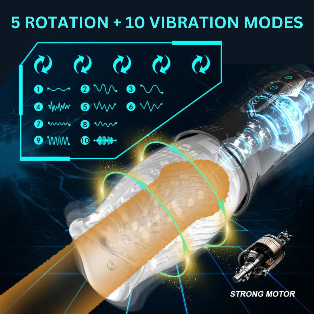 Automatic Sucking Male Masturbators - Male rose toy, rose toy for men, the gawk gawk 3000 toy Upgraded 10 Vibration & Suction Hands Free Pocket Pussy Male Stroker with 3D Realistic Textured, Blowjob Toy Mens Adult Male Sex Toys for Men