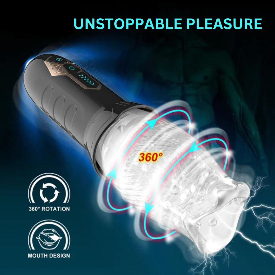 Automatic Sucking Male Masturbators - Male rose toy, rose toy for men, the gawk gawk 3000 toy Upgraded 10 Vibration & Suction Hands Free Pocket Pussy Male Stroker with 3D Realistic Textured, Blowjob Toy Mens Adult Male Sex Toys for Men