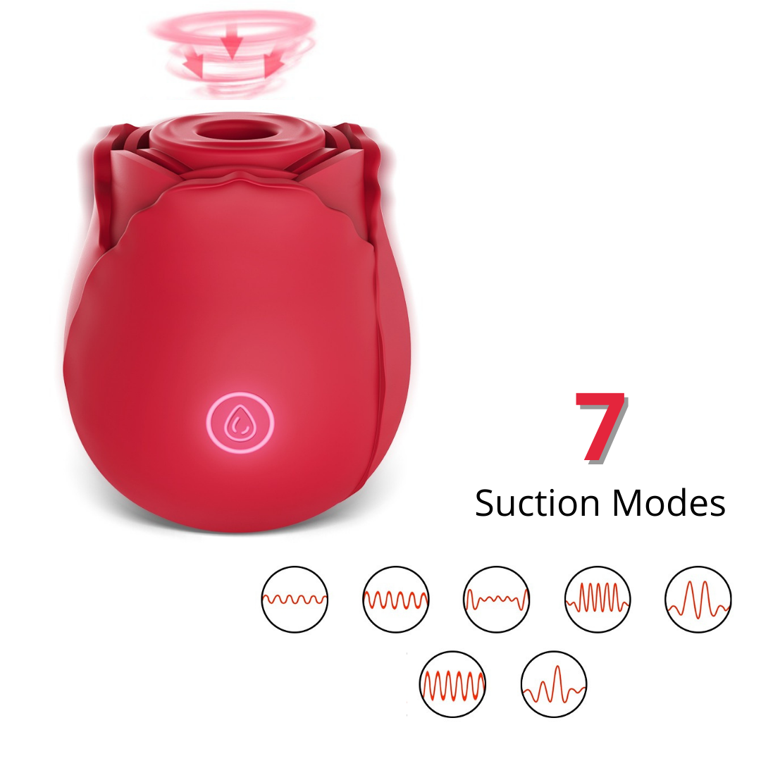 Sex Toys Rose Vibrator - Rose Toy Adult Toys with 7 Sucking & Vibrating Modes for Women Clitoral Nipple, Rose Sucker Sex Stimulator G Spot Vibrators for Woman Couples Adult Sex Games