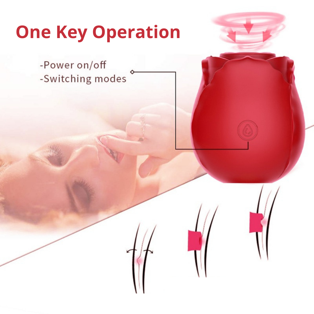 Sex Toys Rose Vibrator - Rose Toy Adult Toys with 7 Sucking & Vibrating Modes for Women Clitoral Nipple, Rose Sucker Sex Stimulator G Spot Vibrators for Woman Couples Adult Sex Games